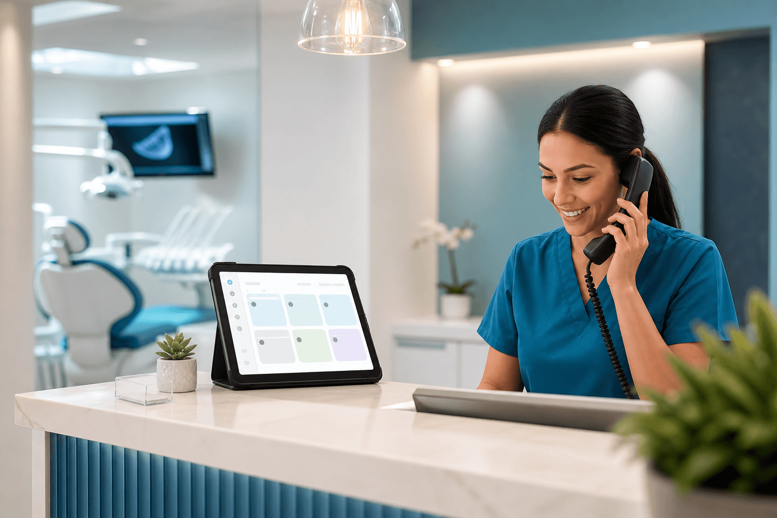 best AI receptionist for dental offices workflow example for small businesses
