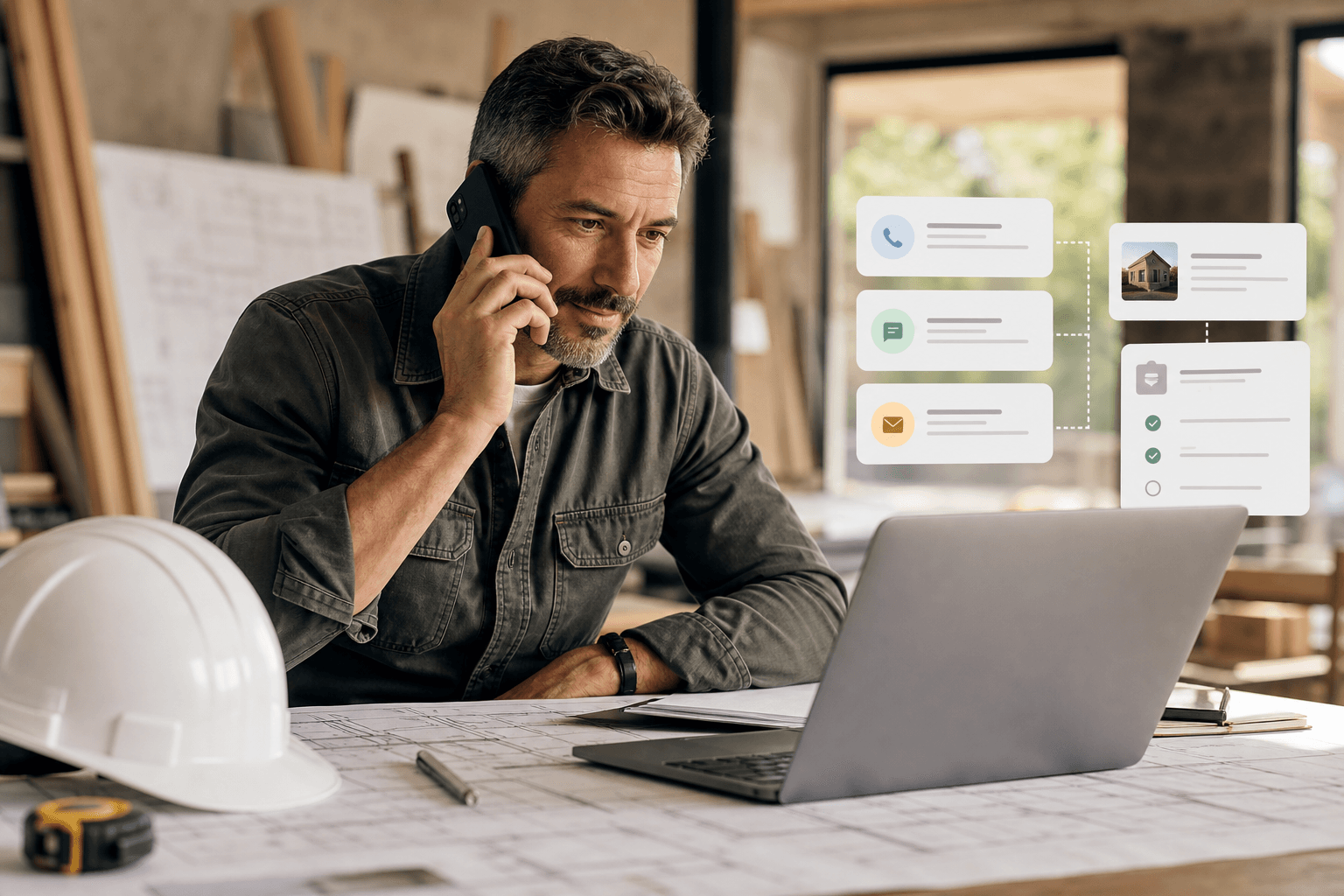 best answering service for contractors workflow example for small businesses