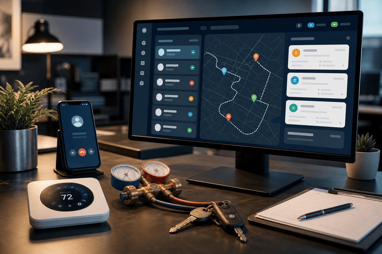 HVAC dispatch workflow workflow example for small businesses