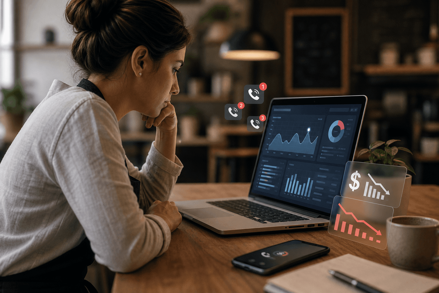 Missed call statistics for small businesses including voicemail abandonment rate